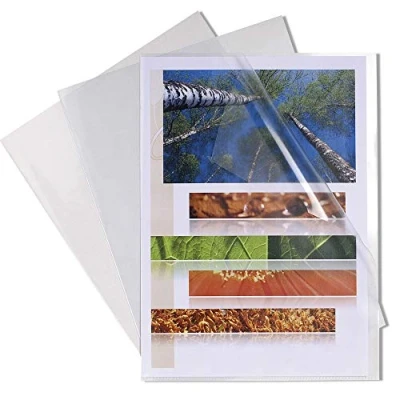Image of Exacompta Ref 325005E Rigid PP Cut Flush Folder 420 x 297mm in Size, Suitable for Holding A3 Documents, 0.2mm Polypropylene, Top &amp; Right Openings Clear (Bag of 10)