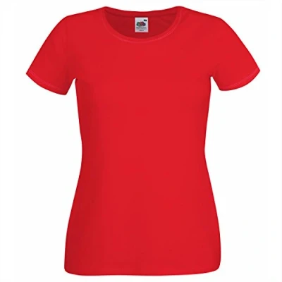 Image of FRUIT OF THE LOOM Women&#039;s Original T. T Shirt, Red, XXL UK