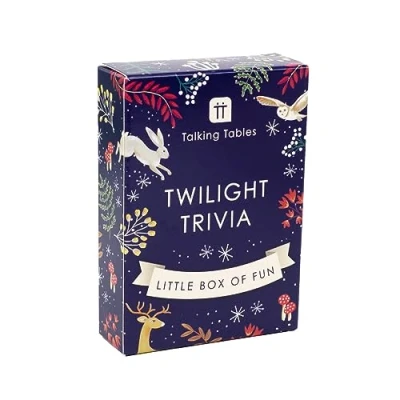 Image of Talking Tables Fun Seasonal Themed Trivia Questions, Family Xmas Quiz Tabletop games to play over dinner kids, Parents &amp; Grandparents or Secret Santa Stocking Filler present idea