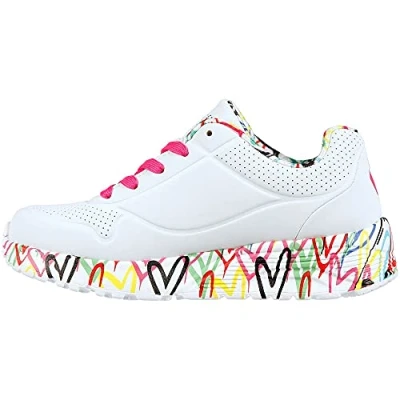 Image of Skechers UNO LITE Trainers for kids, Size: 11K, White/pink High quality imitation leather
