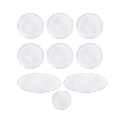 Image of 9 Pcs Saxophone Key Button Sax Inlays Alto Shell Buttons for Tenor Soprano Replacement