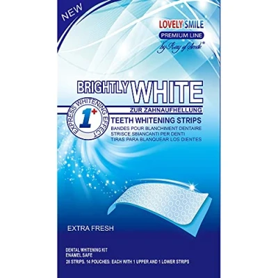 Image of Lovely Smile 28 WHITE strips Teeth Whitening Advanced NO SLIP TECHNOLOGY Professional Kit Premium Line by Ray of Smile®