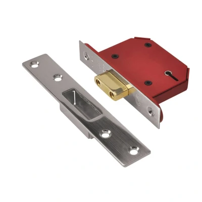 Image of Union StrongBOLT 2105S Stainless Steel 5 Lever Mortice Deadlock Visi 68mm 2.5in UNNY2105SS25