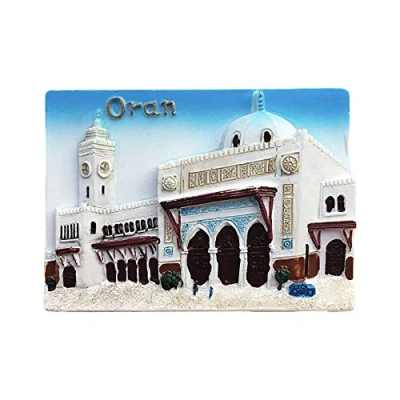 Image of 3D Oran Algeria Refrigerator Fridge Magnet Tourist Souvenirs Handmade Resin Craft Magnetic Stickers Home Kitchen Decoration Travel Gift