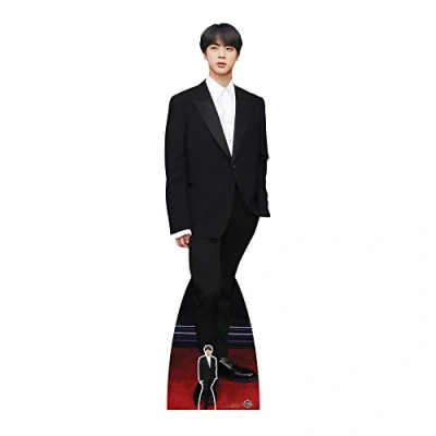Image of CS959 jin Bangtan Boys Kim Seok White Shirt Lifesize Cardboard Cutout With Free Mini
