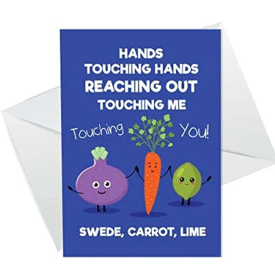Image of RED OCEAN Swede Carrot Lime Sweet Funny Birthday Card Caroline for Dad Mum Husband Wife Boyfriend Him Her