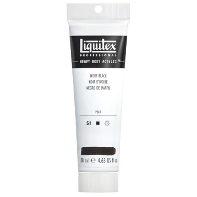 Image of Liquitex Professional Heavy Body Acrylic Paint 138 ml tube, Ivory Black