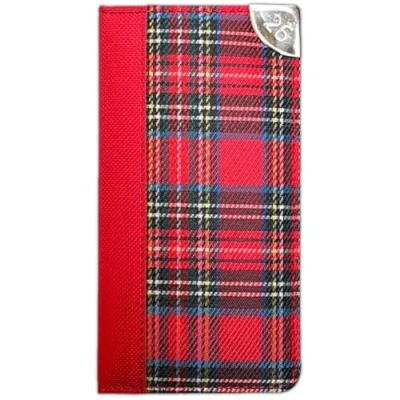 Image of 2025 Slim Week To View Tartan Fabric Fashion Designer Diary (Red)