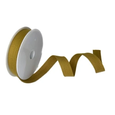Image of Trimz Cotton Webbing, Ancient Gold, 25mm x 5m
