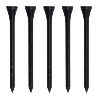 Image of Zivisk Wooden Golf Tees 3 1/4 inch 100 Count, Long Wood Tees(Black,83mm)