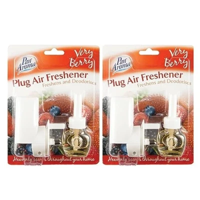 Image of 2 x Pan Aroma Plug In Air Freshener Very Berry Strong Fragrance Long Lasting