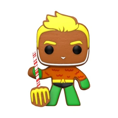 Image of Funko POP! Heroes: DC Holiday Aquaman Gingerbread Comics Collectable Vinyl Figure Gift Idea Official Merchandise Toys for Kids &amp; Adults Comic Books Fans