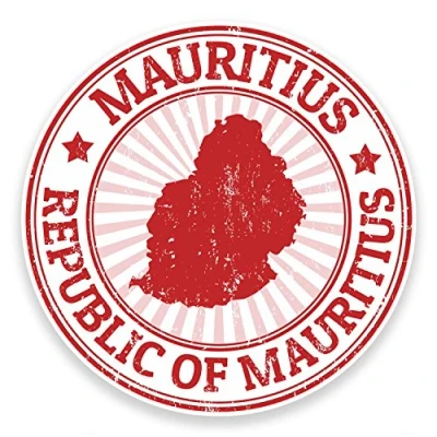 Image of 2 x 10cm Mauritius Flag Map Vinyl Sticker Decal Laptop Luggage Travel Tag #9202 (10cm Wide High)