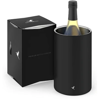 Image of Beyond Bottle Cooler for Wine, Champagne and Bottles, Double Walled Stainless Steel Cooler, Wine Drinks Ideal Long Outdoor Evenings in the Garden (Stainless