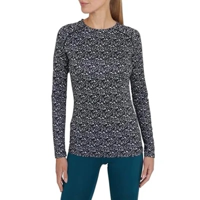 Image of TCA Super Thermal Long Sleeve Women Running, Ski Base Layer Compression Shirts Woman, Workout Tops for Black Graphic, S