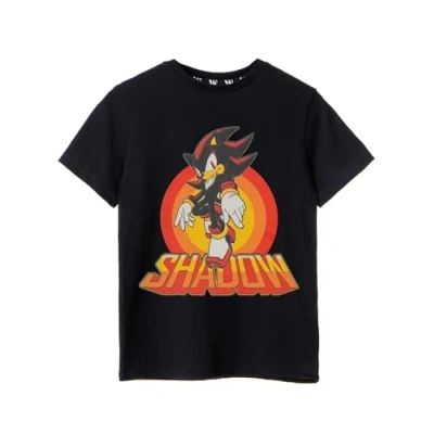 Image of Sonic THE HEDGEHOG Black Boys Shadow T Shirt Character Design Authentic Merchandise for Gaming Enthusiasts