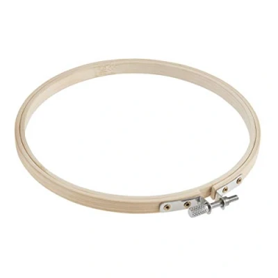 Image of Bamboo Embroidery Hoop Cross Stitch Sewing Flower Ring Size Choice 4&quot; 14&quot; (6&quot; (15cm))