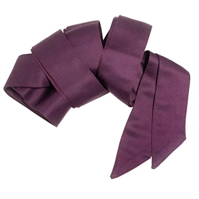 Image of Maya Deluxe Women&#039;s Belt Ladies Satin Sash Waist Tie Ribbon Bow Accessory for Bridesmaids Bridal Wedding Prom Evening Occasion, Berry, S M