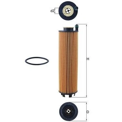 Image of 2561840000, 6541840000, 6541840125, A2561840000, A6541840000 Oil Filter MAHLE ORIGINAL OX 1301D Insert MERCEDES BENZ: E Class Saloon, A