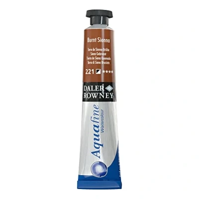 Image of Daler Rowney Aquafine Watercolour Paint, Aluminium Tube, 0.27oz 8 ml, Burnt Sienna