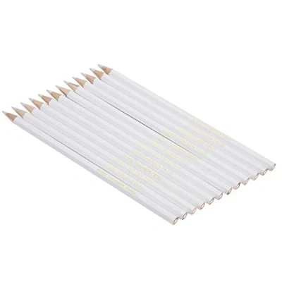 Image of Chalk Pencils, 12Pcs White Water Soluble Pencil Sewing Fabric Dressmaker Practical Tool for Marking and Tracing