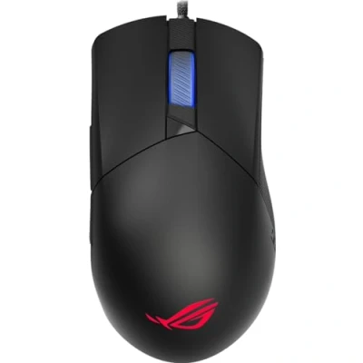 Image of ASUS ROG Gladius III Wired Gaming Mouse Tuned 19,000 DPI Sensor, Hot Swappable Push Fit II Switches, Ergo Shape, Omni Feet, Paracord and Aura Sync RGB Lighting,Black
