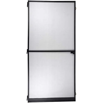 Image of Magnetic Fly Screen for Doors with Hinges Max 100 x 215 cm Adjustable Black