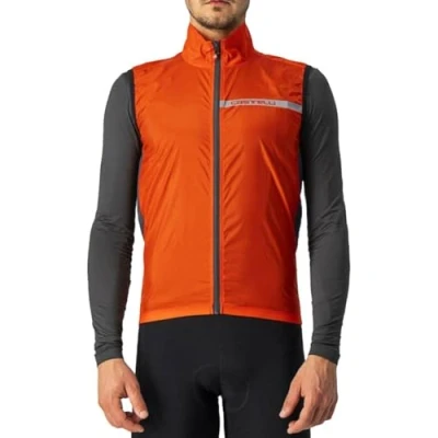 Image of CASTELLI 4521512 656 SQUADRA ST. vest Sports Men&#039;s Fiery Red/Dark Gray S