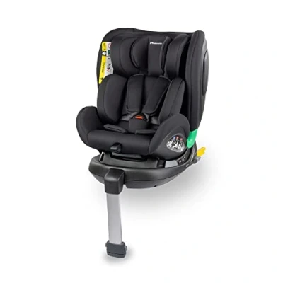 Image of Bebeconfort EvolveFix Plus i Size, 360 Swivel Car Seat, 012 Years, 40150cm, ISOFIX Seat Group 0+/1/2/3, Rear Facing, 4 Recline Positions, Side Impact Protection, Support Leg, Black Mist
