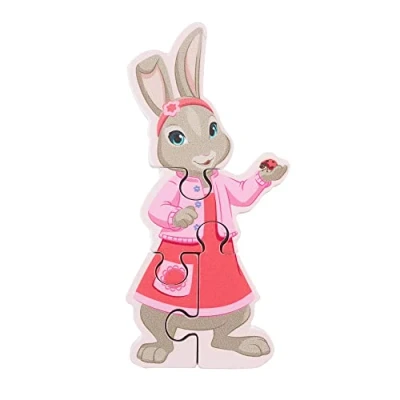 Image of Orange Tree Peter Rabbit Children&#039;s 13cm Wooden Lily Bobtail Educational Jigsaw Puzzle
