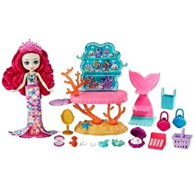 Image of Enchantimals Royal Ocean Kingdom Miracle Mermaid in Jewelry Doll with Play Set, Pet and Toy Accessories (Mattel HCF71)
