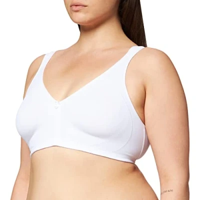 Image of Sassa Women&#039;s Soft BH doppelt vorgeformt Everyday Bra, White (Weiß 00100), 38C (Size:85C)