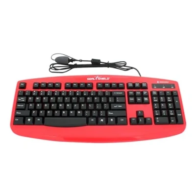 Image of Seal Shield Silver Storm USB QWERTY US English Black, Red Keyboards (USB, Universal, QWERTY, English, Wired, USB)