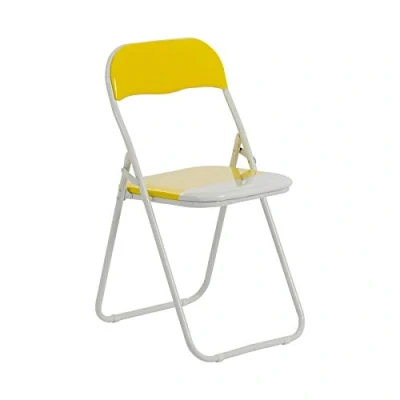 Image of Yellow Padded Folding Chair By Harbour Housewares