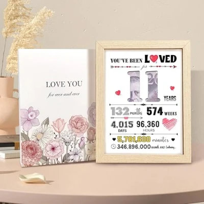 Image of Gifts for 11 Year Olds Girls Boys,Personalised 11th Birthday Card with Photo Frame,11th Boys,Birthday Money gift，Birthday Decoration kids (11th)