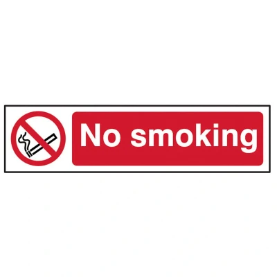 Image of Scan SCA5050 Self adhesive PVC sign No smoking 200 x 50mm