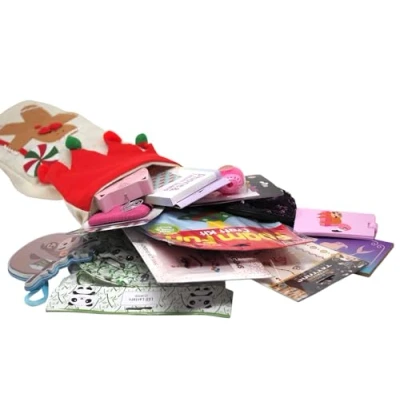 Image of Blue Whale Gifts Girls Pre Filled Christmas Santa Stocking With 12 Mystery Toys And