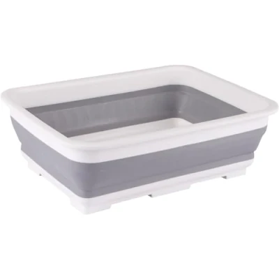 Image of Collapsible Washing Up Bowl Folding Washbasin Foldable Bucket Sink 7L Capacity With Feet For Stability