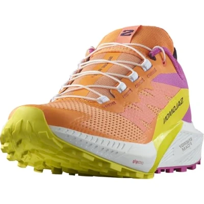Image of Salomon Women&#039;s Sense Ride Trail Running Shoes, Bird of Paradise/White/Sulphur Spring, 5.5 UK