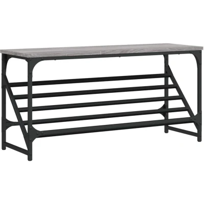 Image of vidaXL Shoe Rack Grey Sonoma 90x30x45 cm Engineered Wood