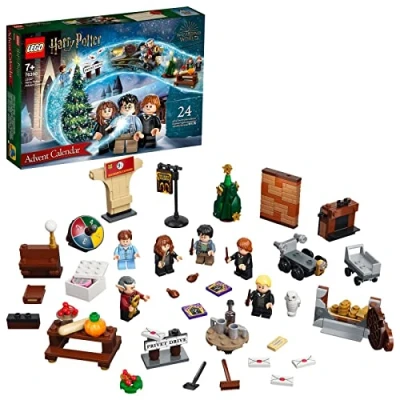 Image of LEGO 76390 Harry Potter Advent Calendar 2021 Christmas Toys and Board Game Gift for Kids Aged 7 with 6 Minifigures