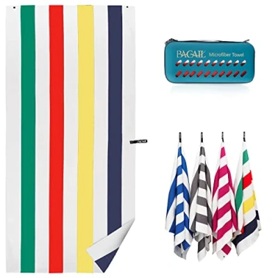 Image of BAGAIL Microfibre Travel Towel, Perfect Camping Swimming Towel and Beach Quick Dry Super Absorbent Ultra Compact, Great for Sports, Gym, Yoga Backpacking