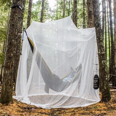 Image of MEKKAPRO Ultra Large Mosquito Net with Carry Bag, Netting for Bed 2 Openings, Bug Patio, Camping and Travel Hanging Kit