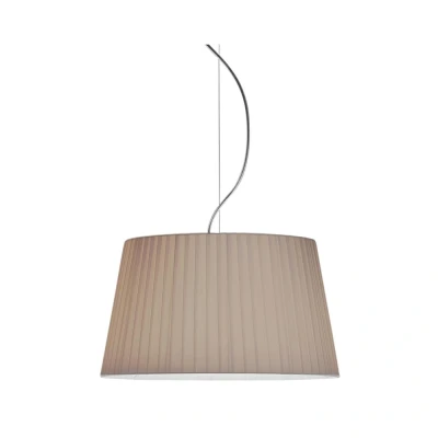Image of Tapered Round 400mm Putty Pleated Shade