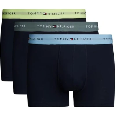 Image of Tommy Hilfiger Trunk 3 PACK Pants, Men&#039;s, Size: Small, Stonewash green/faded lime/col blue