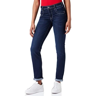 Image of TOM TAILOR Women&#039;s Alexa Straight Jeans 10622022 Straight, 10282 Dark Stone Wash Denim (new), 30W / 30L