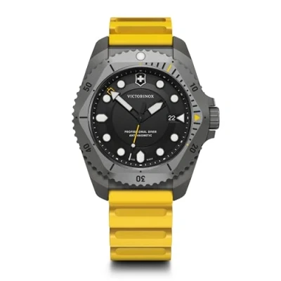 Image of Victorinox Men’s Watch Dive Pro Ø 43 mm, Swiss Made, Analogue Quartz, Water Resistant up to 300 m, Sapphire Glass, Rubber Strap, Yellow