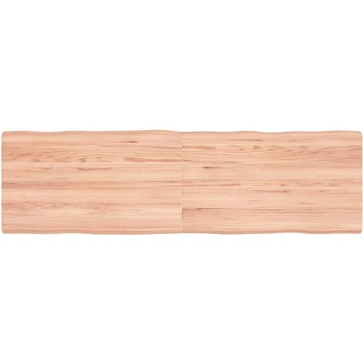 Image of vidaXL Table Top Light Brown 140x40x(2 4)cm Treated Solid Wood Live Edge