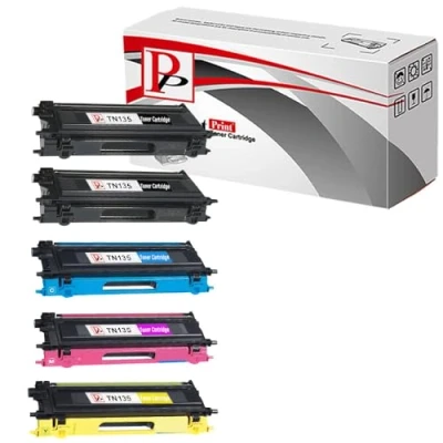 Image of PerfectPrint Compatible Toner Cartridge Replacement for Brother HL 4040CN 4050CDN 4070CDW MFC 9440CN 9450CDN 9840CDW DCP 9040CN 9042CDN 9045CDN TN 135 (Black/Cyan/Magenta/Yellow, 5 pack)