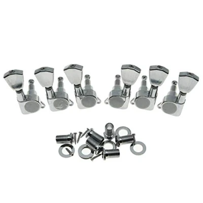 Image of Chrome Guitar Tuners Tuning Keys Machine Head with Tulip Button for Les Paul or Acoustic